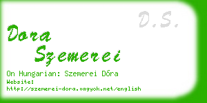 dora szemerei business card